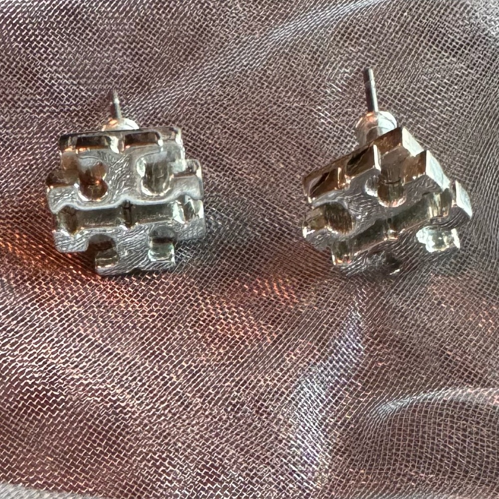 Tory Burch Kira Stud Earrings Silver